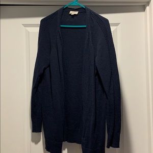 Loft, Navy blue open front cardigan M